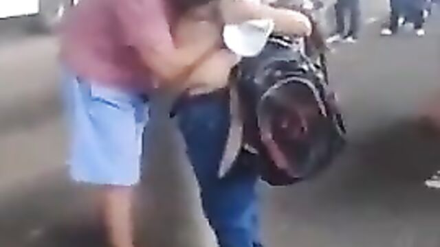 Sucking Breasts In A Bus Station In Public - 1 image