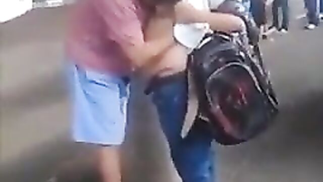 Sucking Breasts In A Bus Station In Public