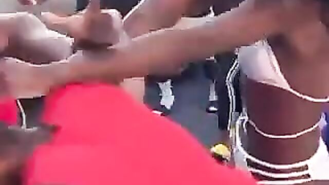 Breasts Pop Out As Pregnant Woman Gets Caught Fighting In Public – Part 1 - 5 image