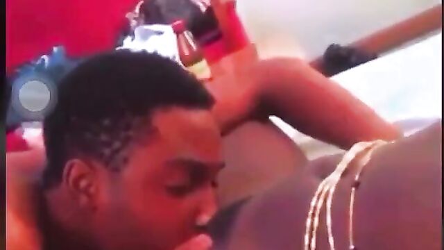 Ghanaian Guy Sucking Toto And Breasts Of Naked African Girlfriend – Part 1 - 3 image