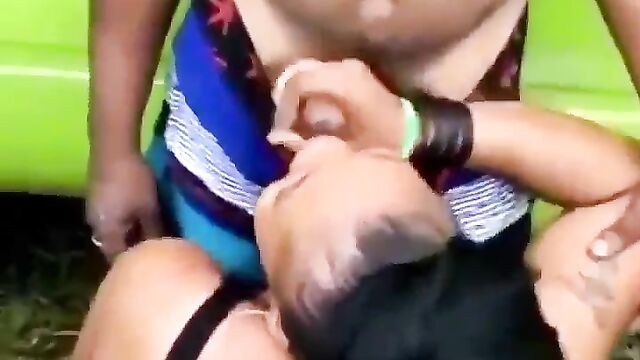 Black Thot With Big Booty Giving Head In Public - 1 image