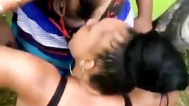 Black Thot With Big Booty Giving Head In Public