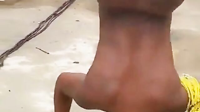 Pussy, Ass And Boobs Out In Public As Naked Stripper Goes Wild At A Party - 3 image