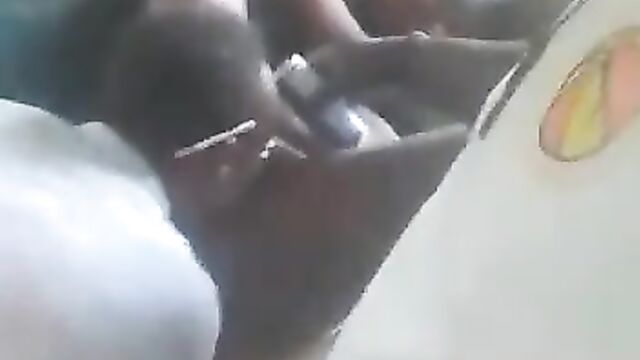 Jamaican Guy Eating Pussy In A Bar In Public