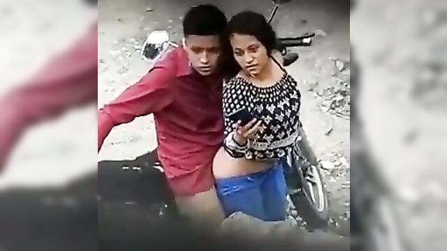 Horny Pakistani Couple Caught Having Discreet Sex On A Bike In Public