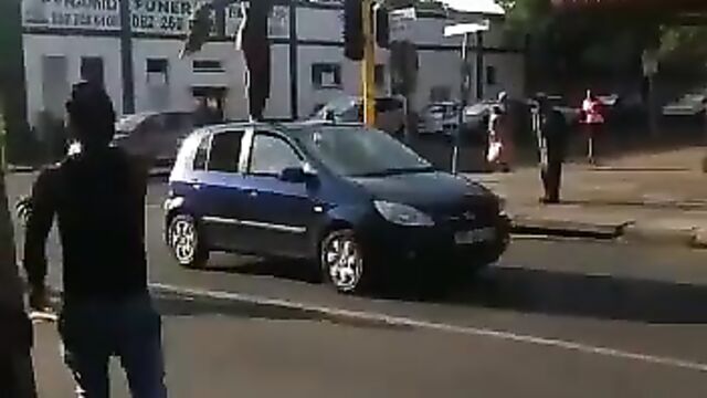 Naked Mad South African Woman With Big Ass Caught On A Car Roof In Public