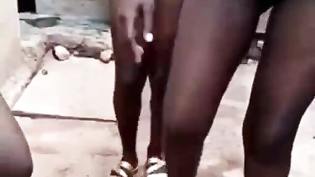 3 Naked African School Girls Caught Showing Their Pussy And Boobs In Public - 5 image