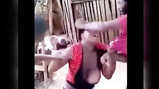 Big Breasts Pop Out In Public As Busty Prostitute Fights Client For Not Paying Her After Having Sex With Her - 3 image