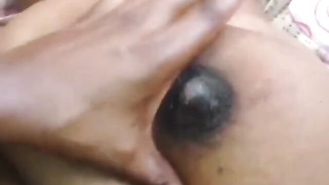 Married Man Playing With Wife’s Big Boobs And Breast Milk While Having Sex With Her - 1 image