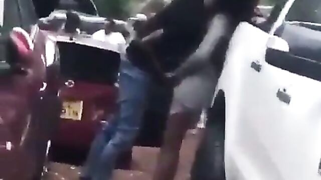 Guy Fingering His Girlfriend In A Car Park In Public