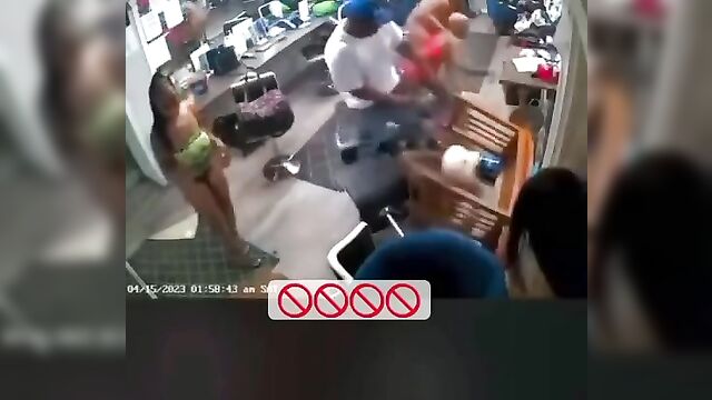 Naked Strippers Caught Fighting Over A Man In Public IPcam - 3 image