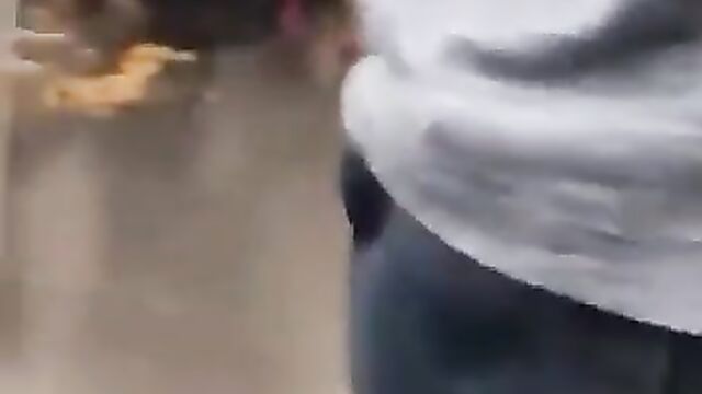 Crazy Woman Pooping On A Train In Public - 3 image