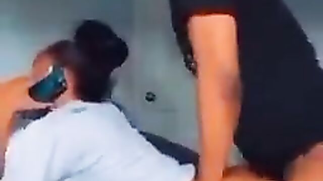 He fucked her brains out while she was on phone with her boyfriend