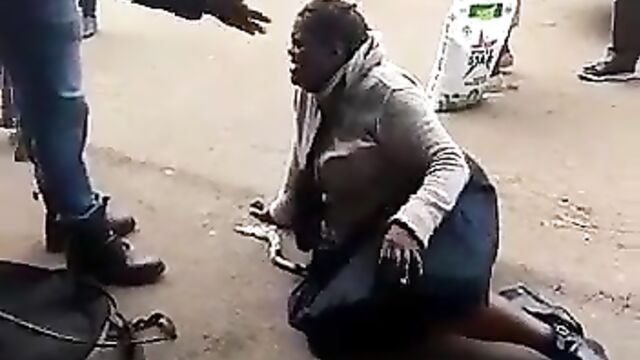 Mzansi Woman With Big Breasts Stripped Naked And Beaten In Public For Allegedly Stealing – Part 1 - 3 image