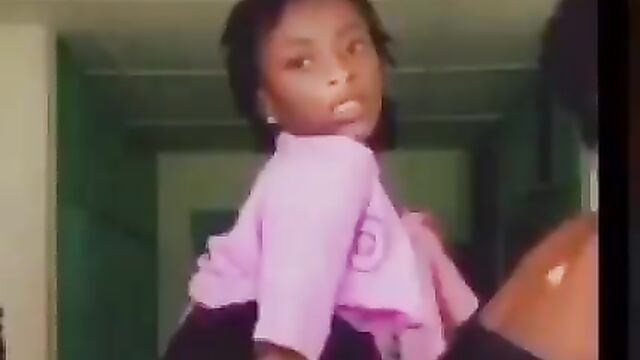 Must Watch: LAUTECH female students caught stripping and exposing their breasts in public - 5 image