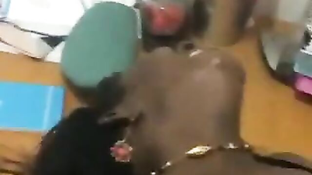 Girl caught speaking in tongues while her boyfriend is fingering her and sucking her pussy