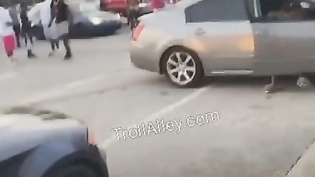 Two whores fighting over a man with vagina and breasts exposed - 4 image