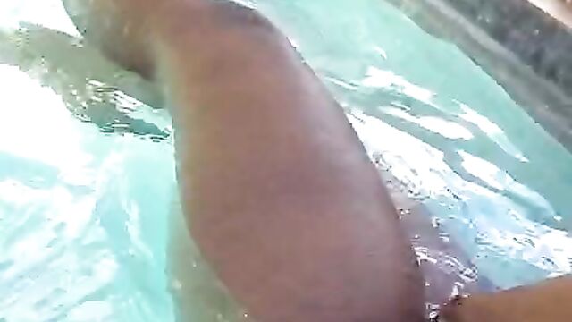 South African model pool nude video - 4 image