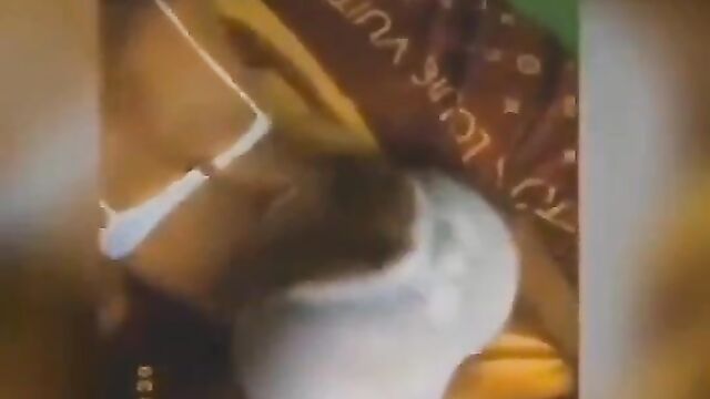 Olosho Girl with big ass twerking with only panties to Nigerian music