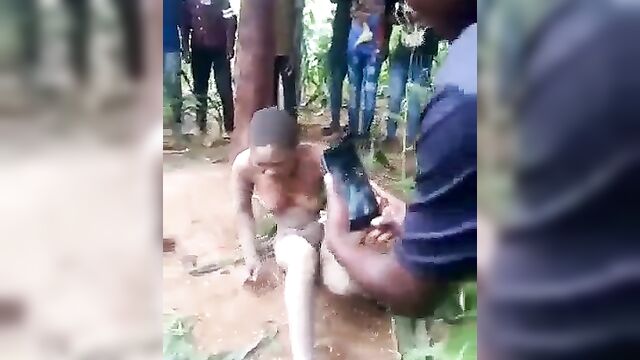 Two South African Girls With Big Ass Caught Naked In The Bush In Public For Alleged Witchcraft - 3 image