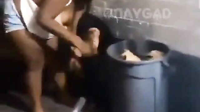 Boobs out as big girl beats up her best friend in public for having sex with her cheating boyfriend