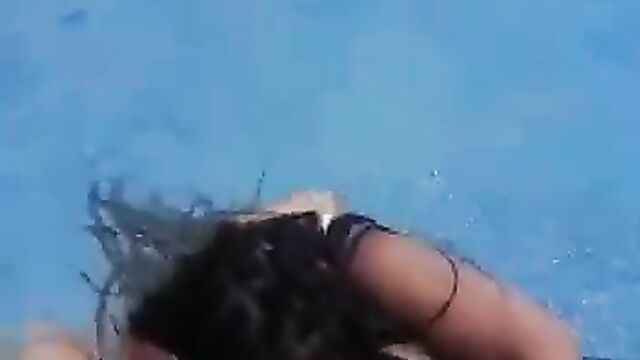 Nigerian Girl Sucking Boobs And Pussy Underwater At A Pool Party In Public