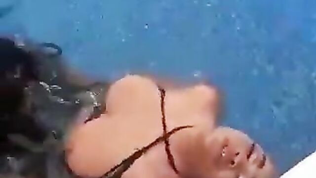 Nigerian Girl Sucking Boobs And Pussy Underwater At A Pool Party In Public - 3 image