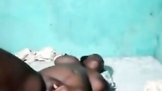 Busty African woman with big breasts caught showing her breasts and pussy to her sugar daddy on camera - 4 image