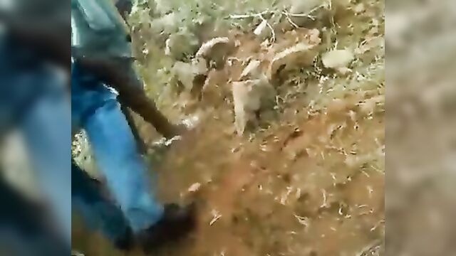 Ebony Girl Strips Naked And Goes Crazy In A Cemetery - 5 image