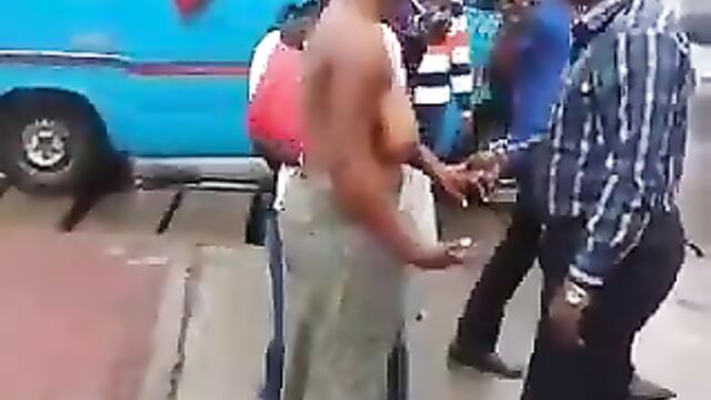 Busty naked mad woman on the road - 3 image