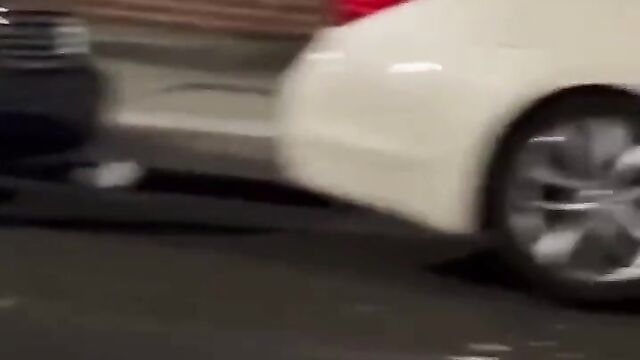 Crazy couple caught having roadside car sex in public - 1 image