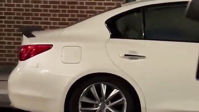 Crazy couple caught having roadside car sex in public - 3 image