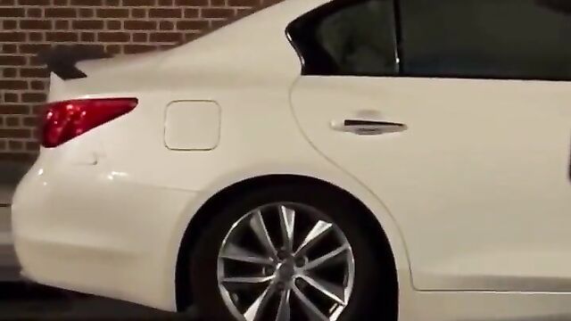 Crazy couple caught having roadside car sex in public - 5 image