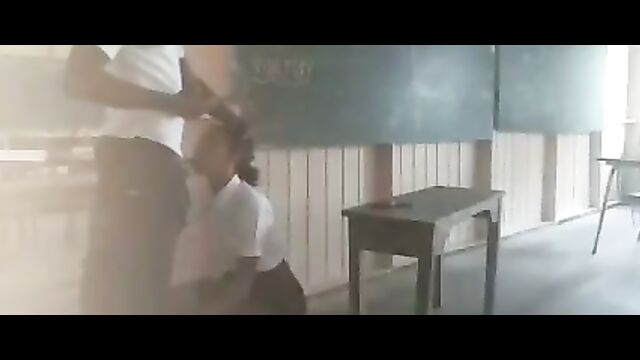 Student caught giving teacher blow job in the classroom - 1 image