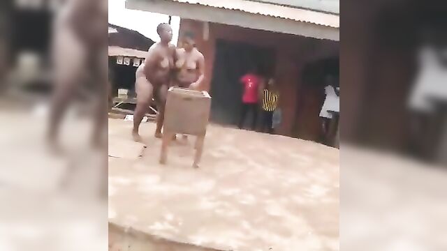 Drunk Mother and daughter strip NAKED in public - 5 image