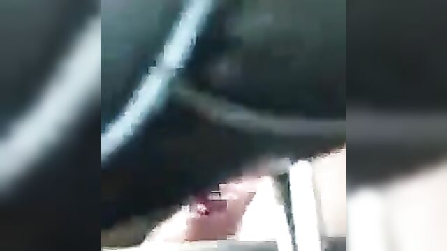 Ebony couple fucking on a car trip in public - 4 image