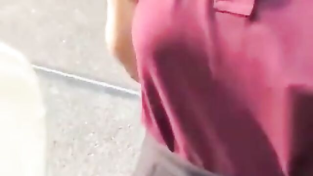 School girl caught flashing her pussy in public