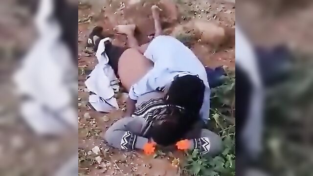 Crazy South African Couple Bonking in the Bush - 1 image