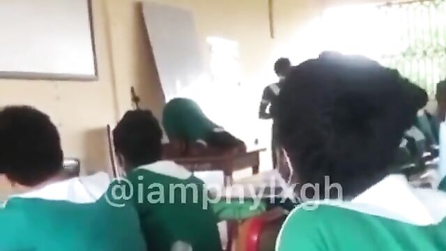 Ghanaian student nurses learning about SEX in class