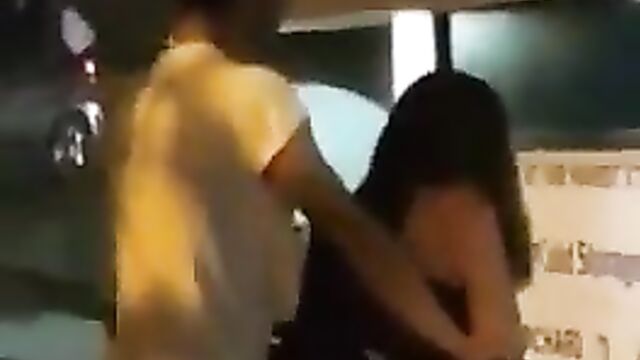 Sex on a fence in public - 3 image