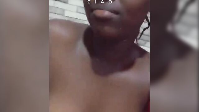 African whore caught showing her breasts to her white sugar daddy on Facebook - 4 image