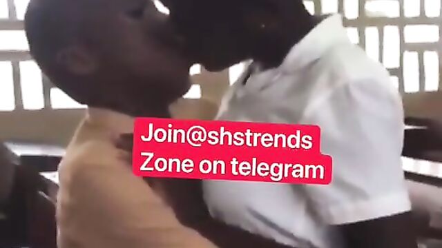 Corrupt SHS students caught doing BAD things in the classroom after school hours - 1 image