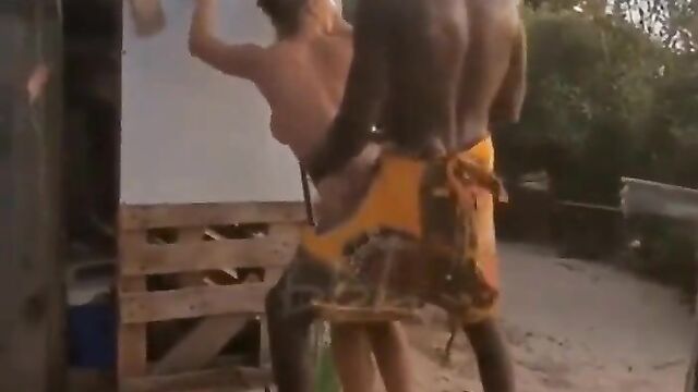 Naked white woman caught shooting porn in Africa - 4 image