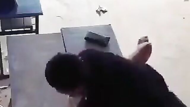 Teacher And Student Caught Doing It On A Table In The Classroom - 4 image