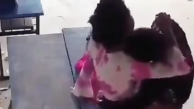 Teacher And Student Caught Doing It On A Table In The Classroom - 5 image