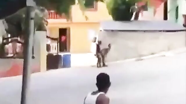 Naked mad couple caught having sex on the road in public in broad daylight - 1 image