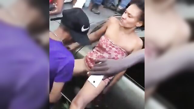 Crazy old man doing it with a prostitute in public - 1 image