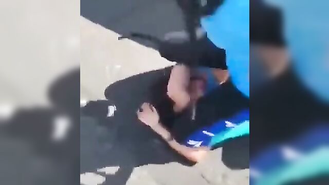 Boobs out as black whore beats up white girl in public - 4 image