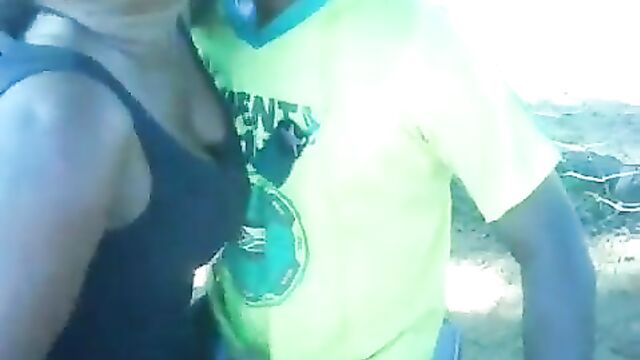 Lady masturbating her man in a public restaurant - 4 image