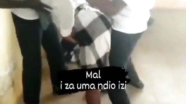 Corrupt School Girl Grinding Her Ass On Schoolboy’s Dick As Classmate Presses Her Breasts In Class - 1 image